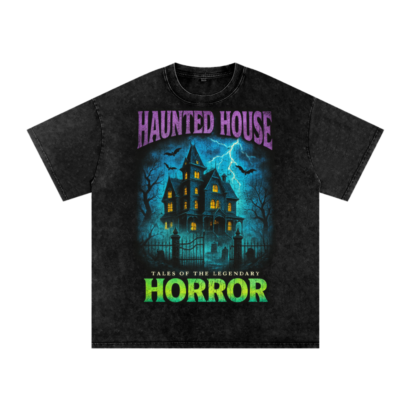 Haunted House Vintage T-Shirt,90s Bootleg Horror Tee,Oversized Spooky Streetwear,Street Styles,Halloween,Street Gear