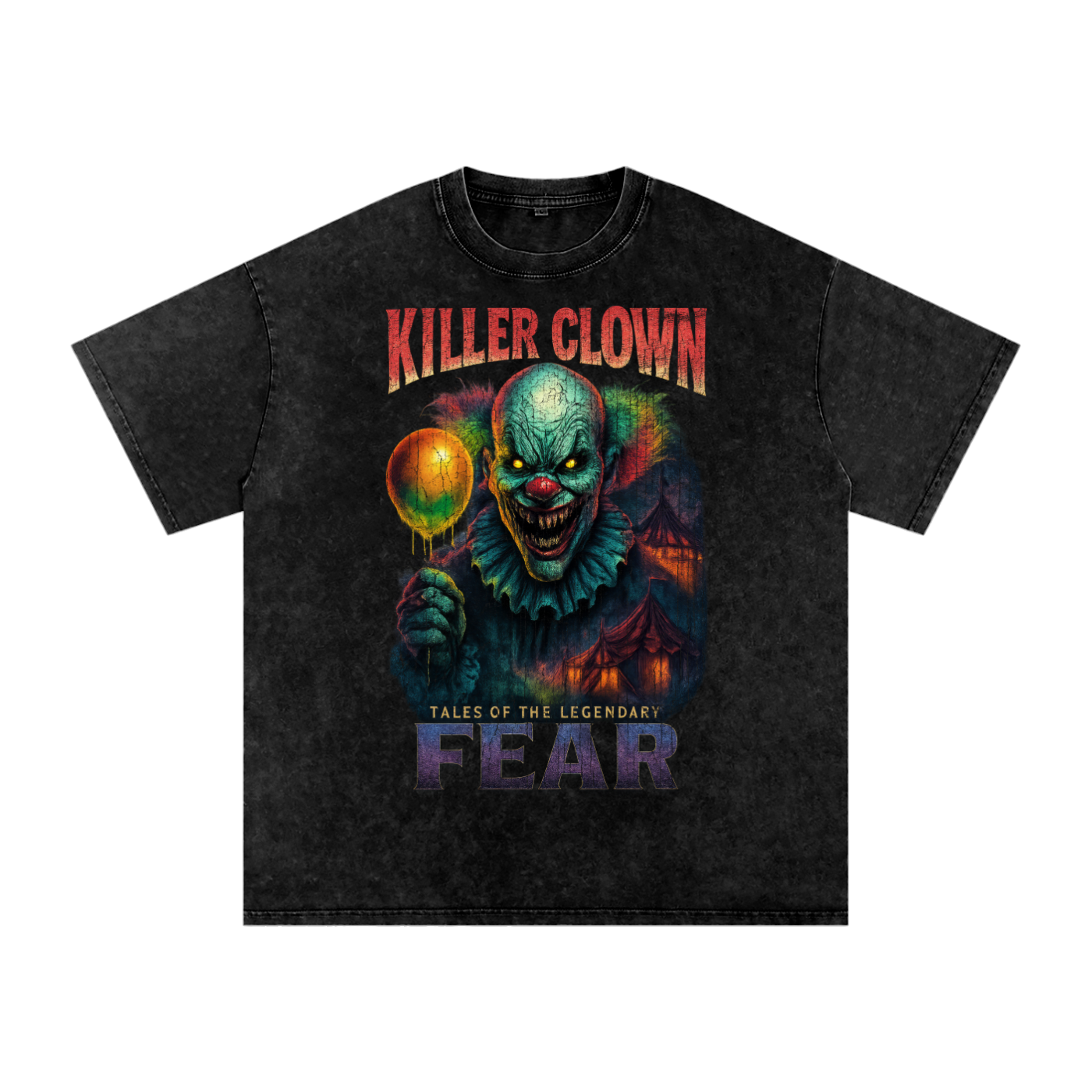 Killer Clown 90s Bootleg Vintage Oversized T-Shirt – Circus Horror Streetwear