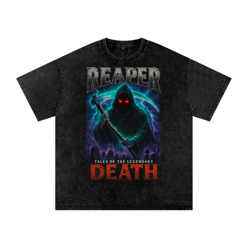 Grim Reaper Vintage T-Shirt,90s Bootleg Death Tee,Oversized Gothic Streetwear,Street Styles,Halloween,Street Gear