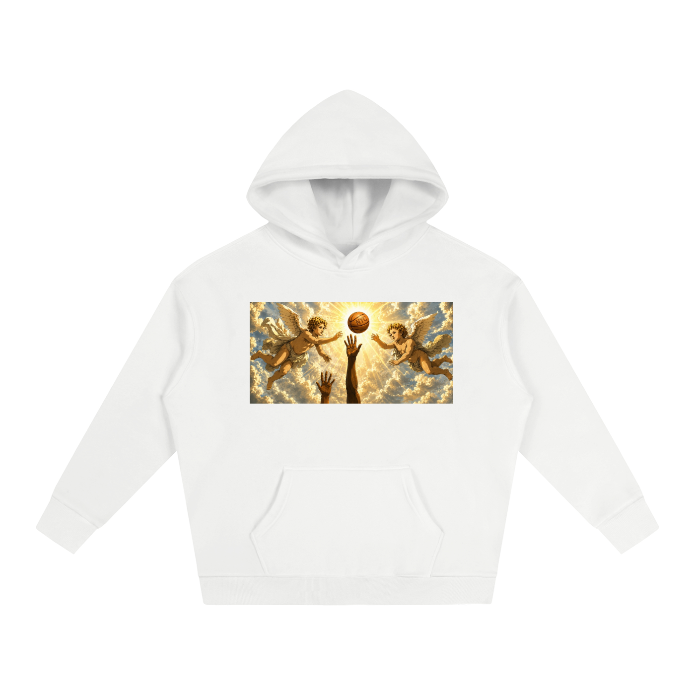 Hand of God Heavenly Anime Art  Oversize Fleeced Hoodie