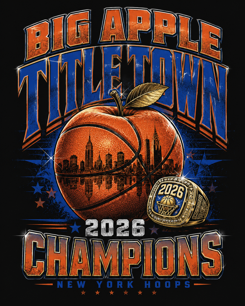 Big Apple Titletown 2026 Champions - Unisex Oversized Cotton T-Shirt