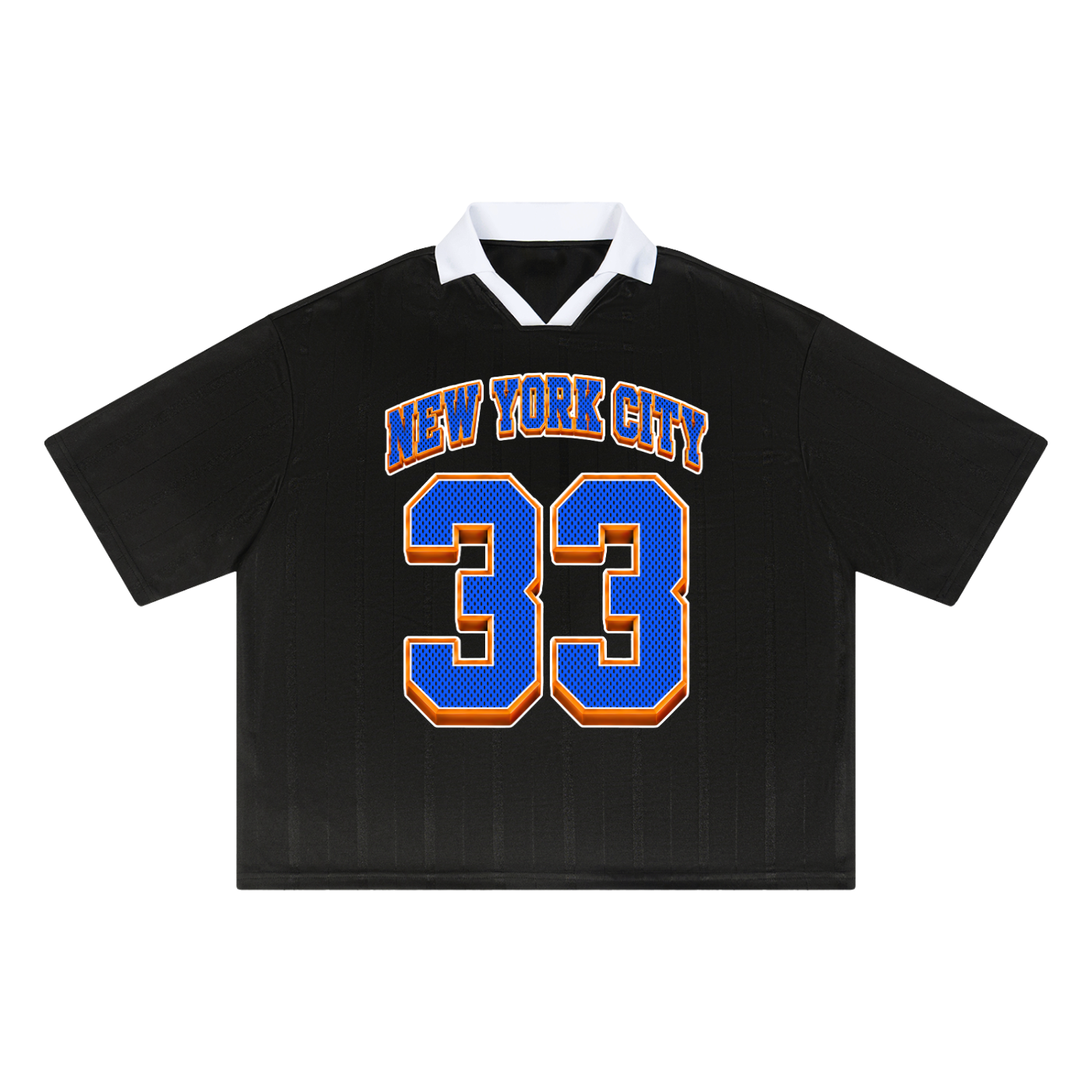 New York City 33 Basketball - Unisex Striped Boxy Soccer Jersey