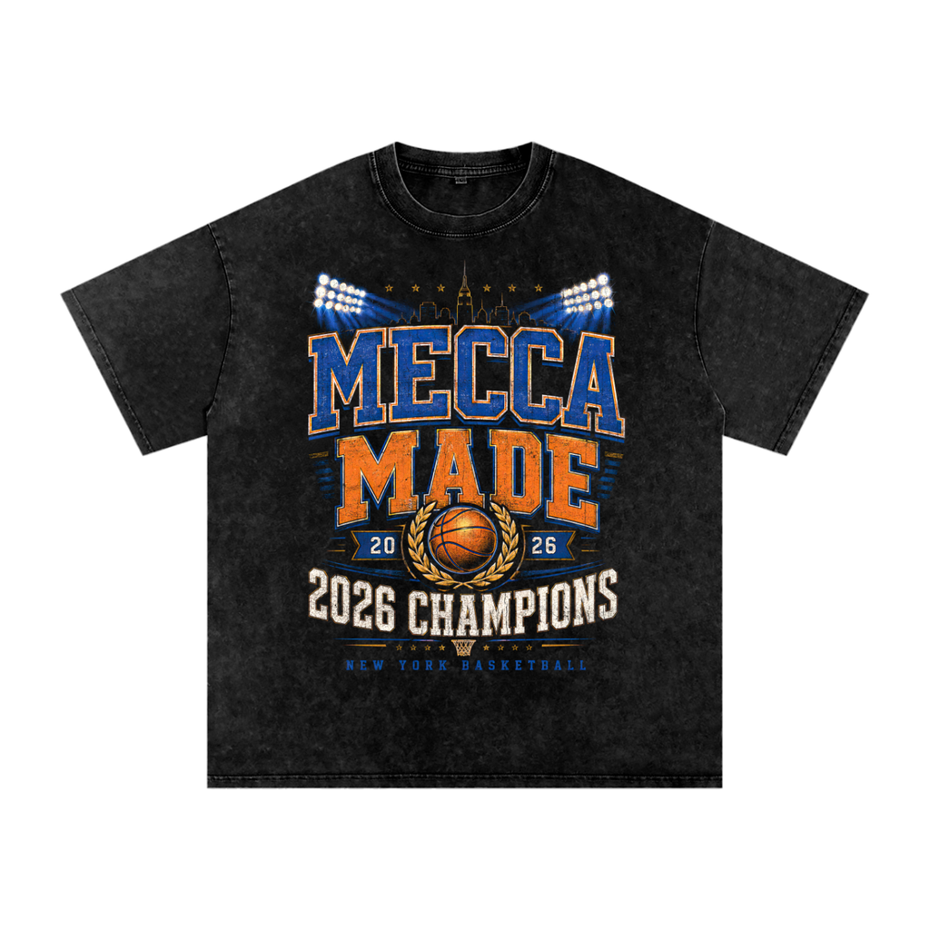 Mecca Made 2026 Champions Snow Washed Oversized Cotton T-Shirt