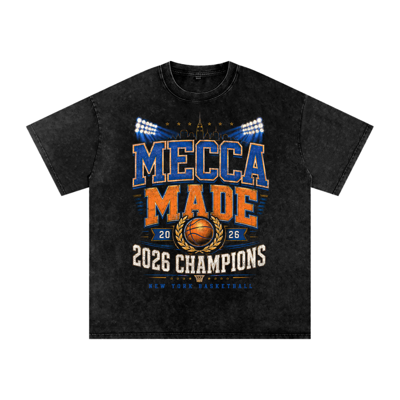 Mecca Made 2026 Champions Snow Washed Oversized Cotton T-Shirt