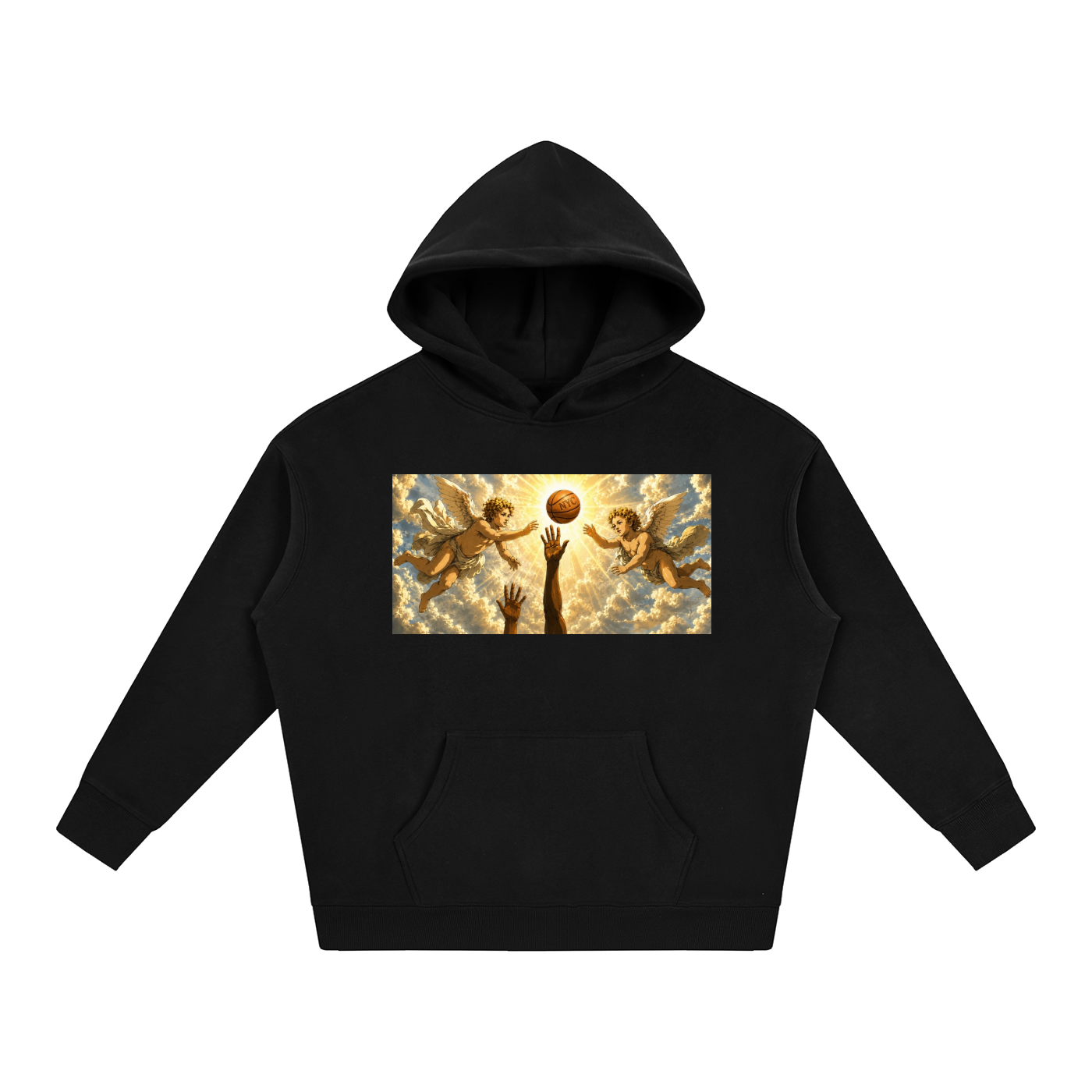 Hand of OG Heavenly Anime Art Oversize Fleeced Hoodie