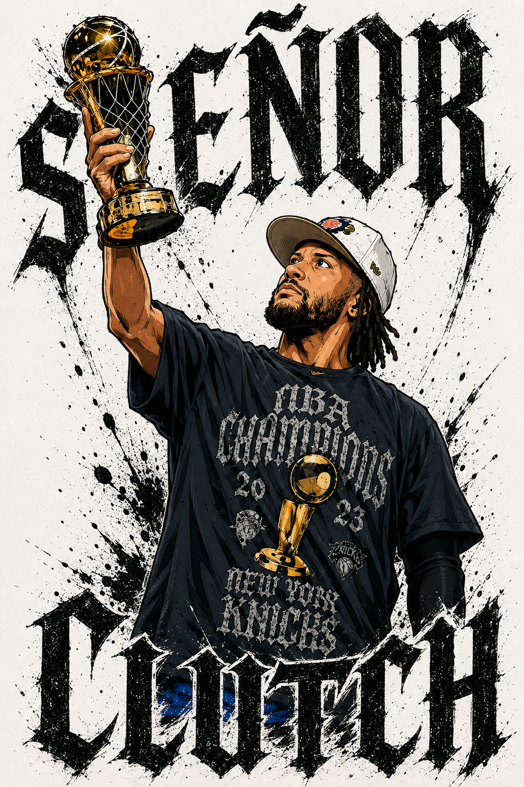Señor Clutch New York Basketball Unisex Oversized Cotton T-Shirt