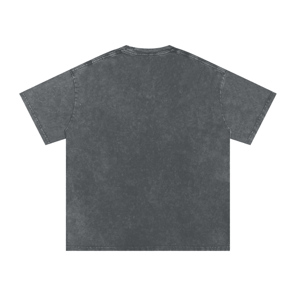 Hydrate & Mind Your Business Distressed Oversized Snow Wash Tee