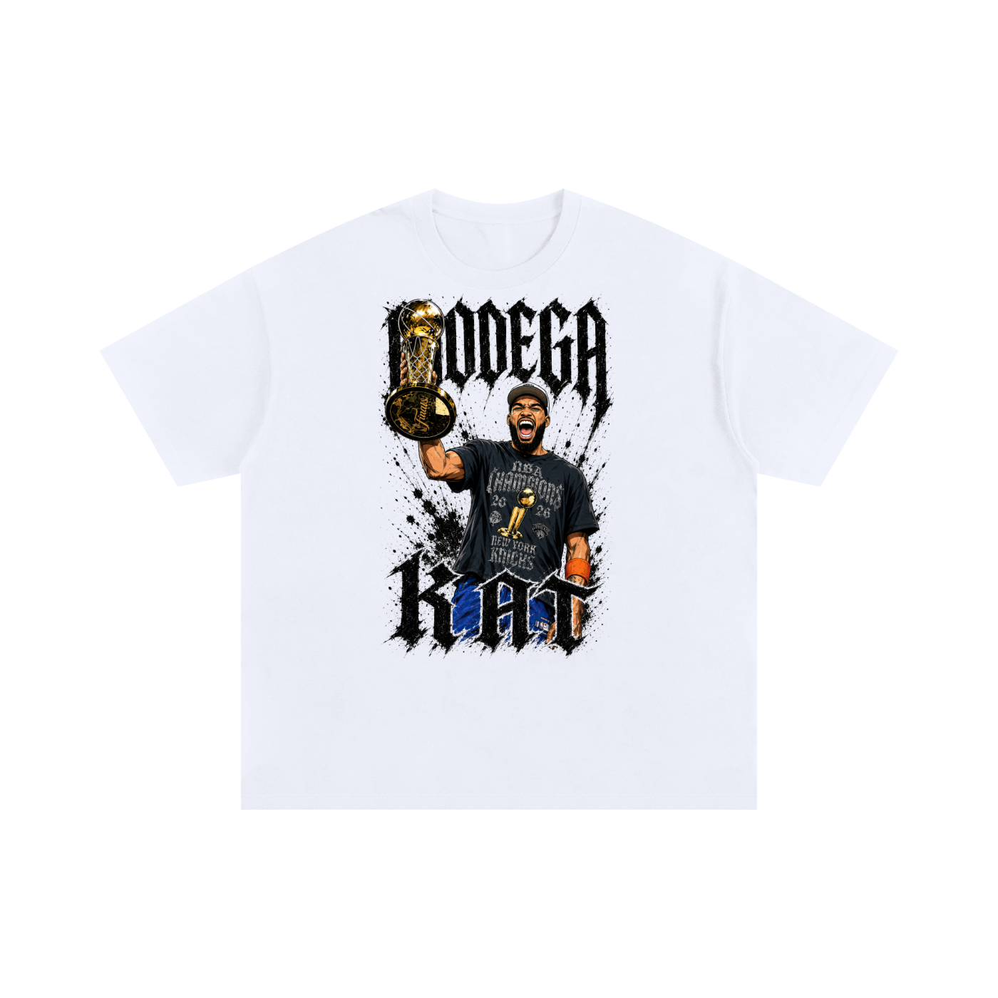 Bodega KAT New York Basketball Unisex Oversized Cotton T-Shirt