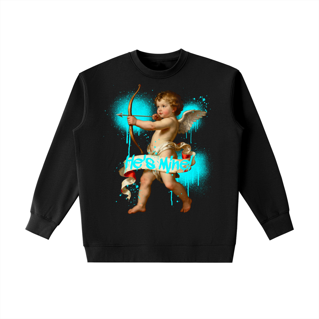 He’s Mine Crewneck Sweatshirt — Cupid Arrow Aims - Essential Heavyweight Crewneck Sweatshirt