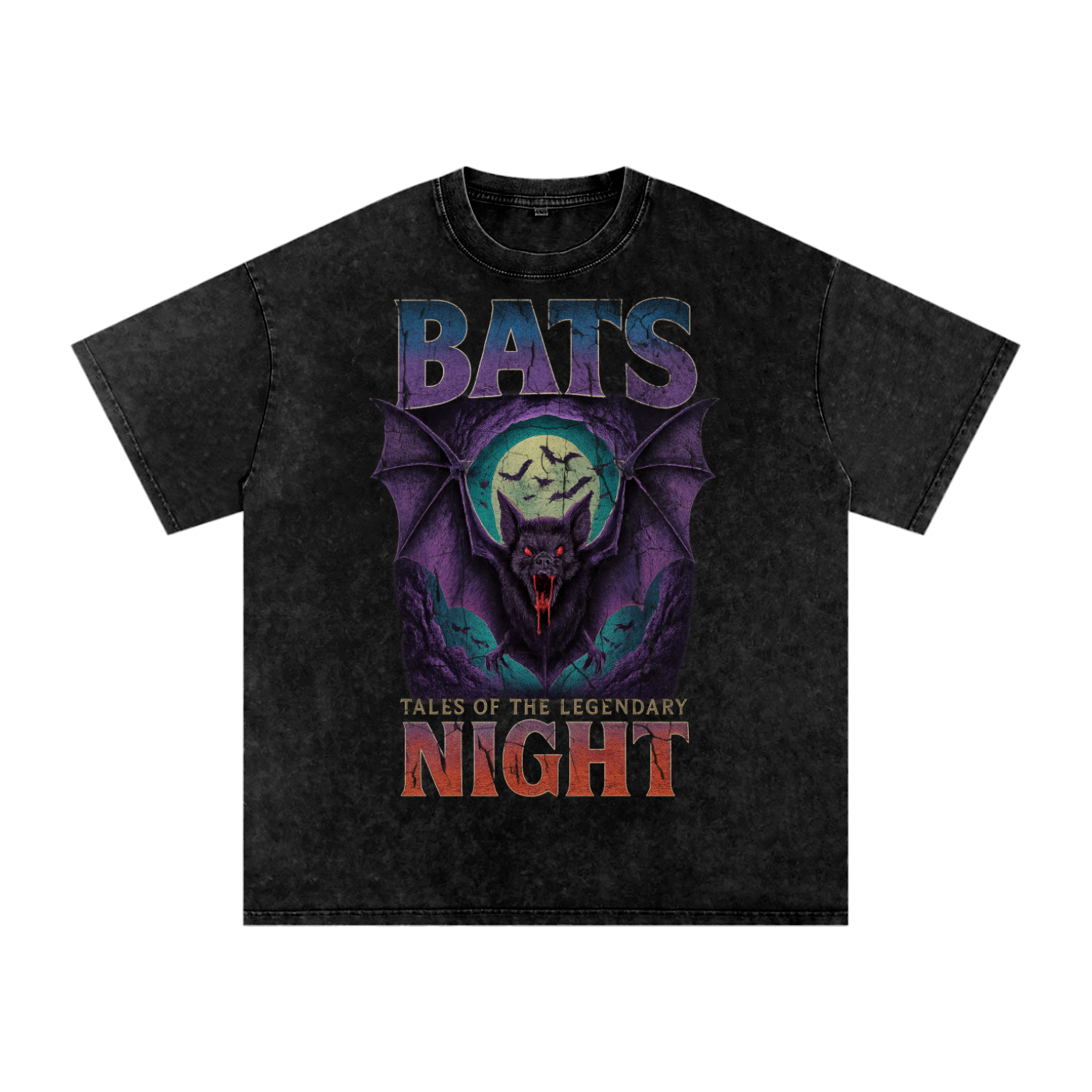 Bats Vintage T-Shirt,90s Bootleg Night Tee,Oversized Horror Streetwear,Street Styles,Halloween,Street Gear