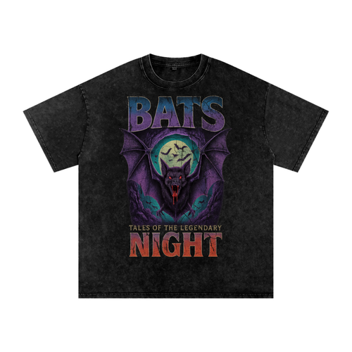 Bats Vintage T-Shirt,90s Bootleg Night Tee,Oversized Horror Streetwear,Street Styles,Halloween,Street Gear