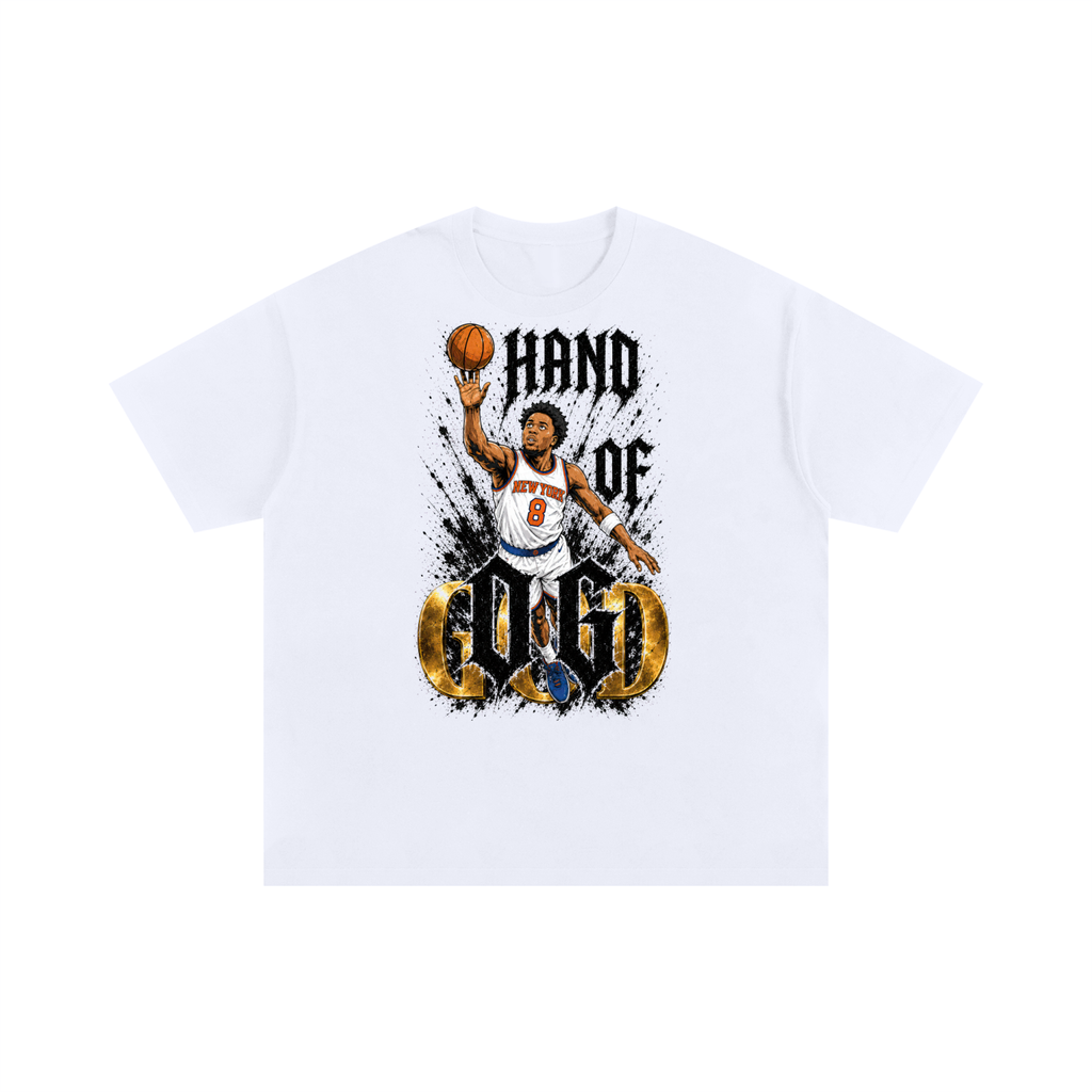 Hand of OG (God) New York Basketball Unisex Oversized Cotton T-Shirt
