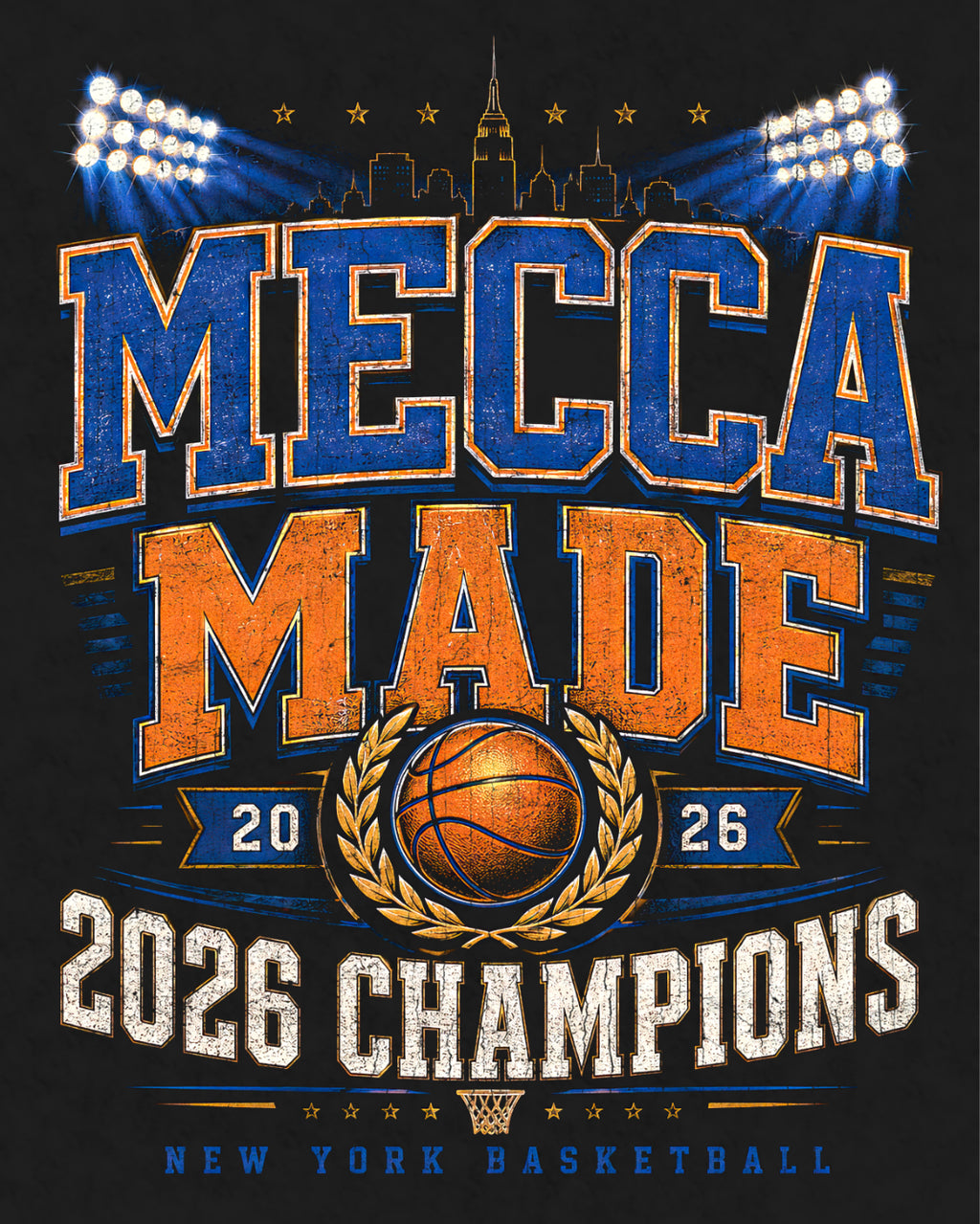 Mecca Made 2026 Champions Snow Washed Oversized Cotton T-Shirt