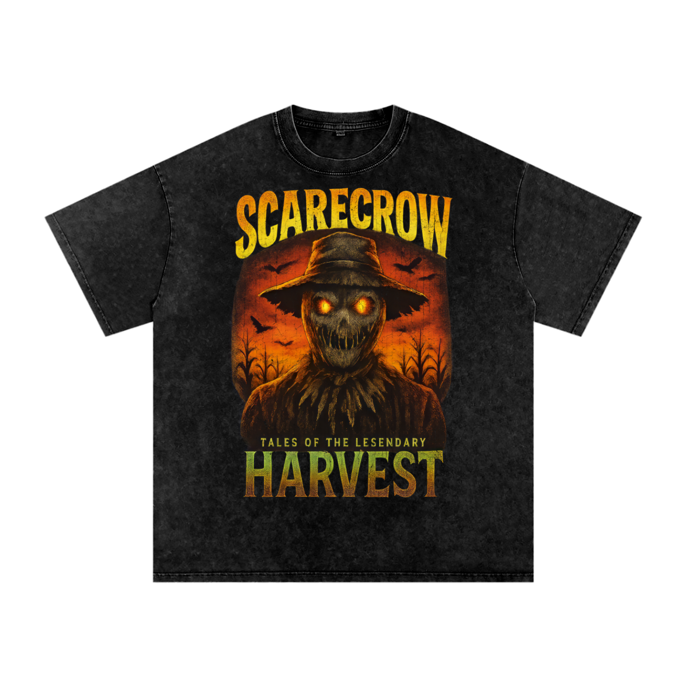 Scarecrow Vintage T-Shirt,90s Bootleg Harvest Tee,Oversized Horror Streetwear,Street Styles,Halloween,Street Gear