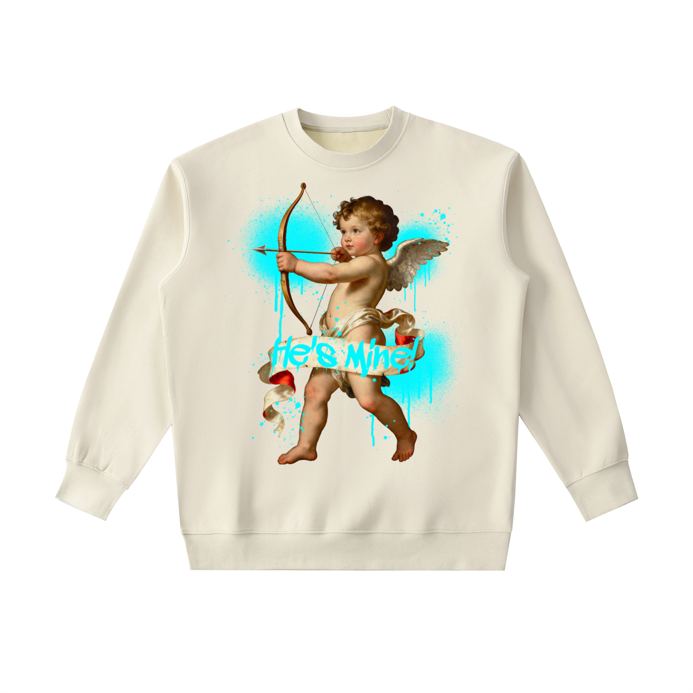 He’s Mine Crewneck Sweatshirt — Cupid Arrow Aims - Essential Heavyweight Crewneck Sweatshirt