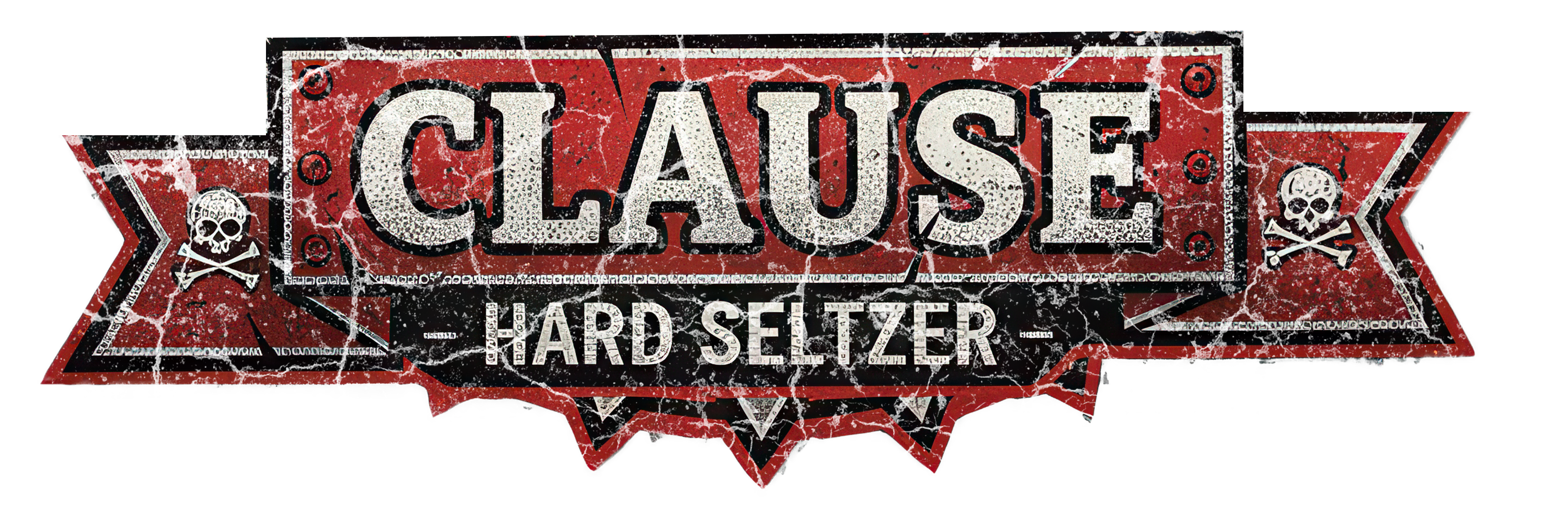 Clause Hard Seltzer – Snow Washed Oversized Cotton Hoodie (Front & Sleeve Logo, Back Graphic)