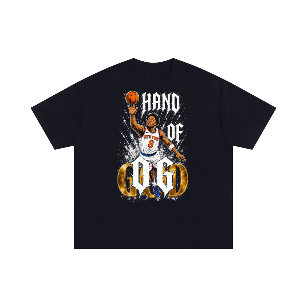 Hand of OG (God) New York Basketball Unisex Oversized Cotton T-Shirt