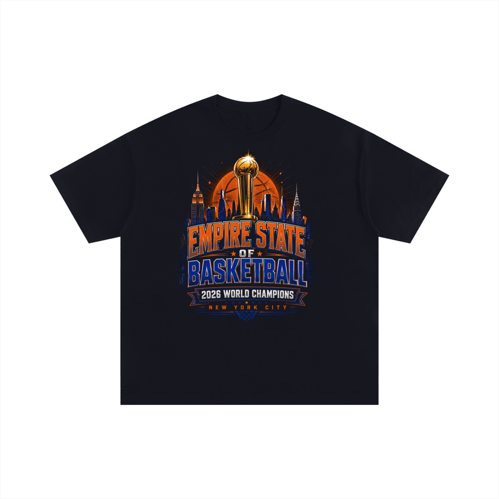 Empire State of Basketball 2026 World Champions Unisex Oversized Cotton T-Shirt