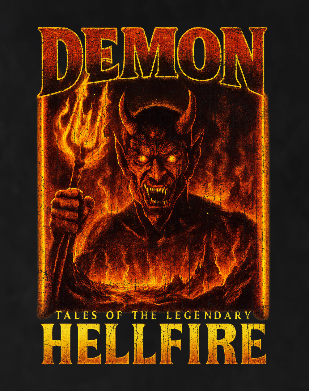 Demon 90s Bootleg Vintage Oversized T-Shirt – Hellfire Horror Streetwear
