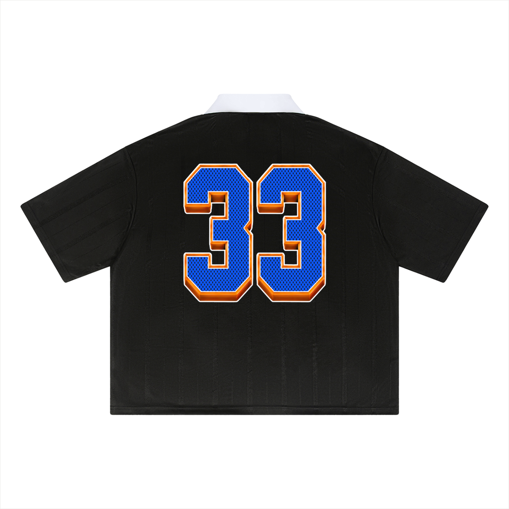 New York City 33 Basketball - Unisex Striped Boxy Soccer Jersey
