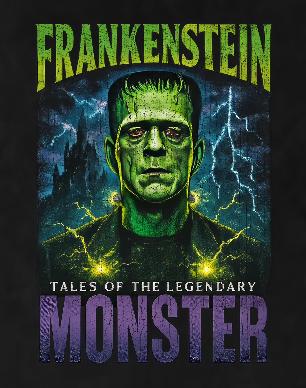 Frankenstein’s Monster 90s Bootleg Vintage Oversized T-Shirt – Retro Horror Streetwear
