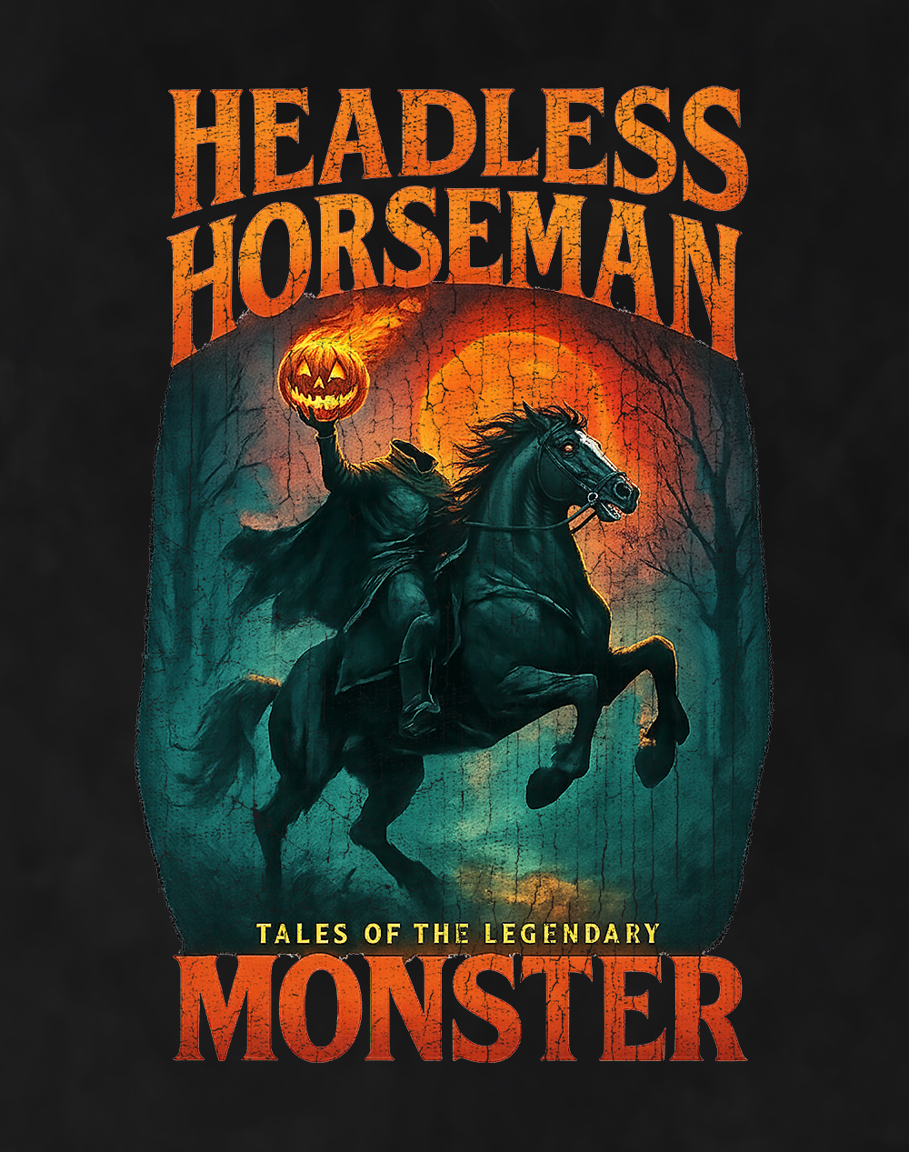 Headless Horseman 90s Bootleg Vintage Oversized T-Shirt – Halloween Streetwear