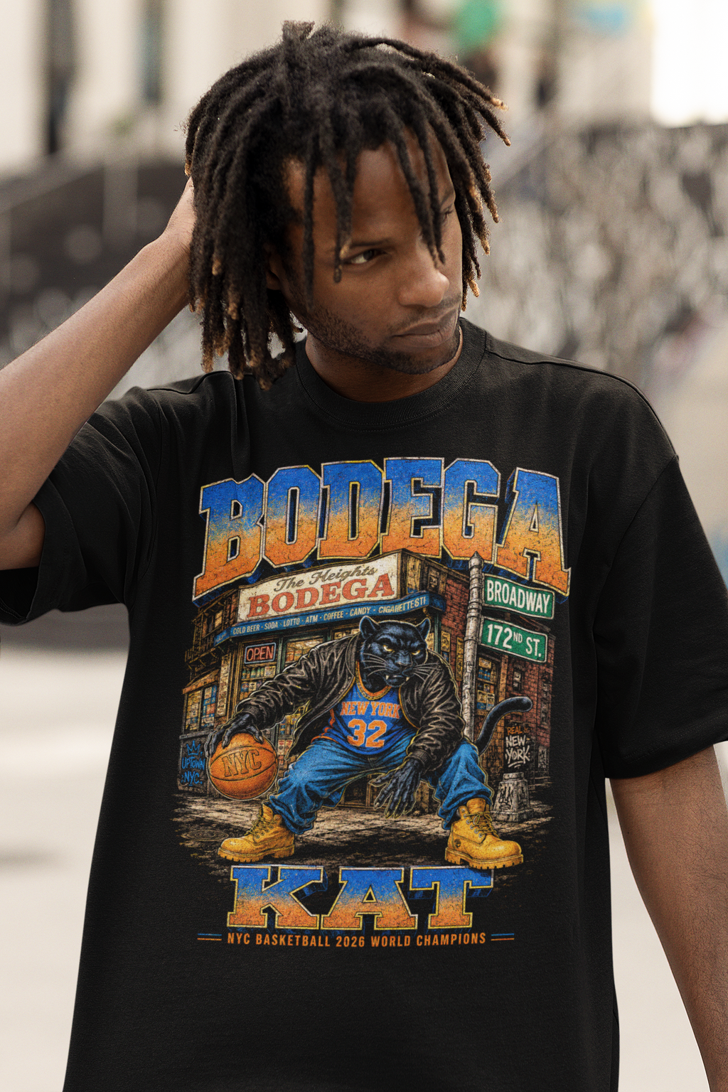 Bodega KAT 90s Streetball Unisex Oversized Cotton T-Shirt