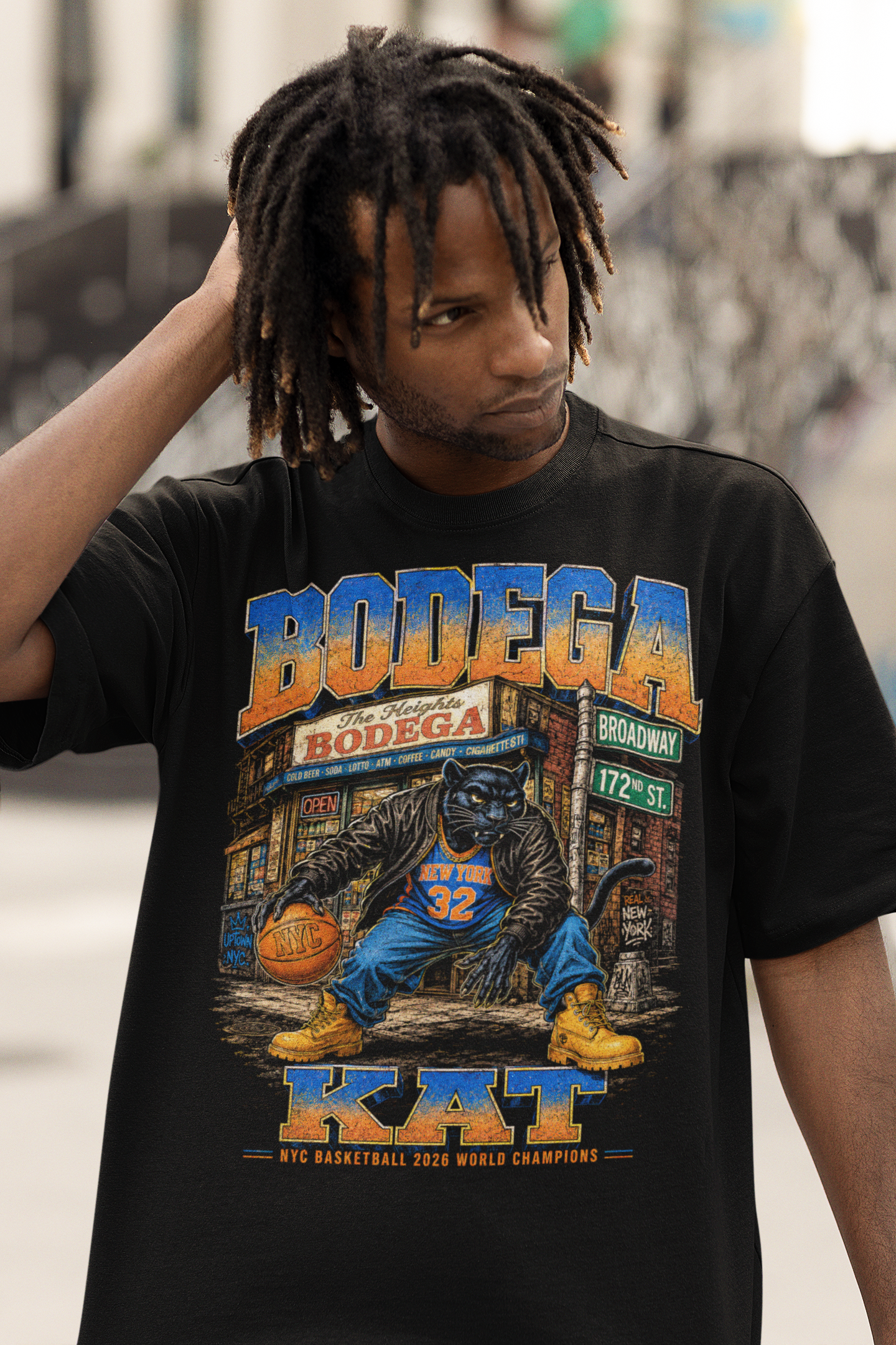 Bodega KAT 90s Streetball Unisex Oversized Cotton T-Shirt