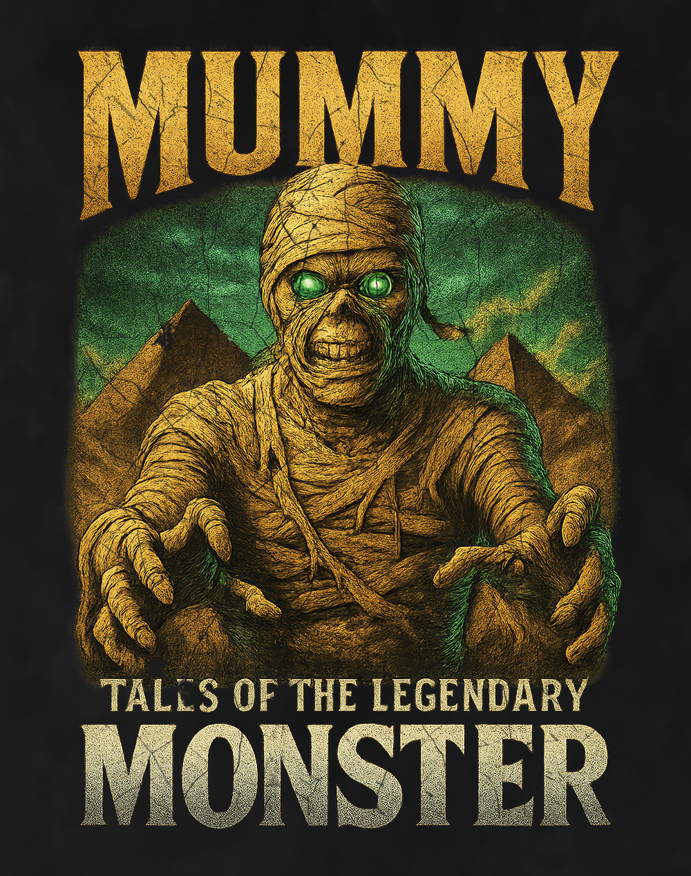 Mummy 90s Bootleg Vintage Oversized T-Shirt – Egyptian Horror Streetwear