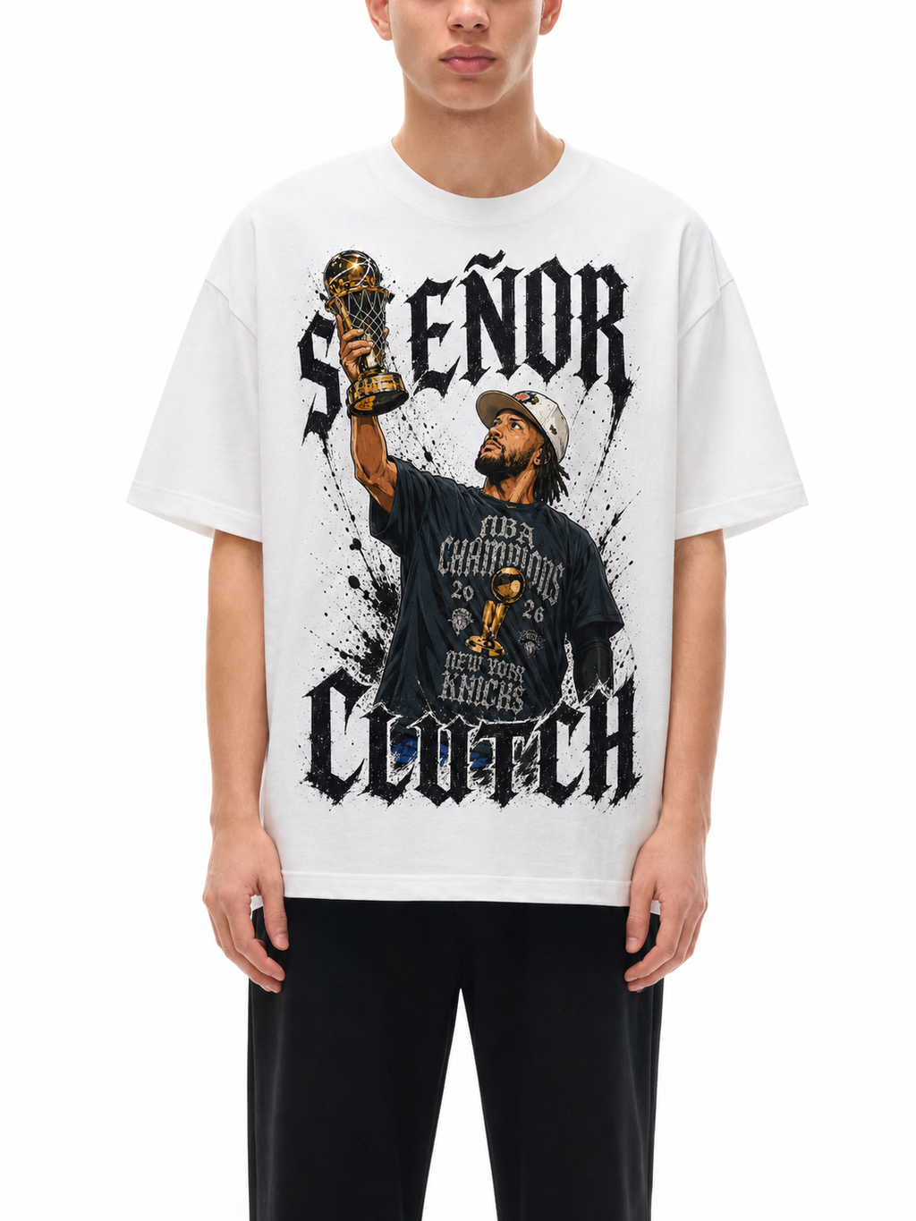 Señor Clutch New York Basketball Unisex Oversized Cotton T-Shirt