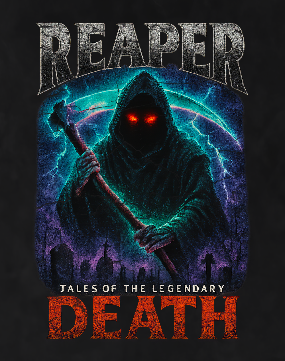 Reaper 90s Bootleg Vintage Oversized T-Shirt – Death Streetwear Tee